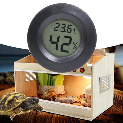 Високо прецизен цифров термометър, хигрометър, метър за влечуго, костенурка, терариум, аквариум, резервоар, аксесоари, температура, влажност