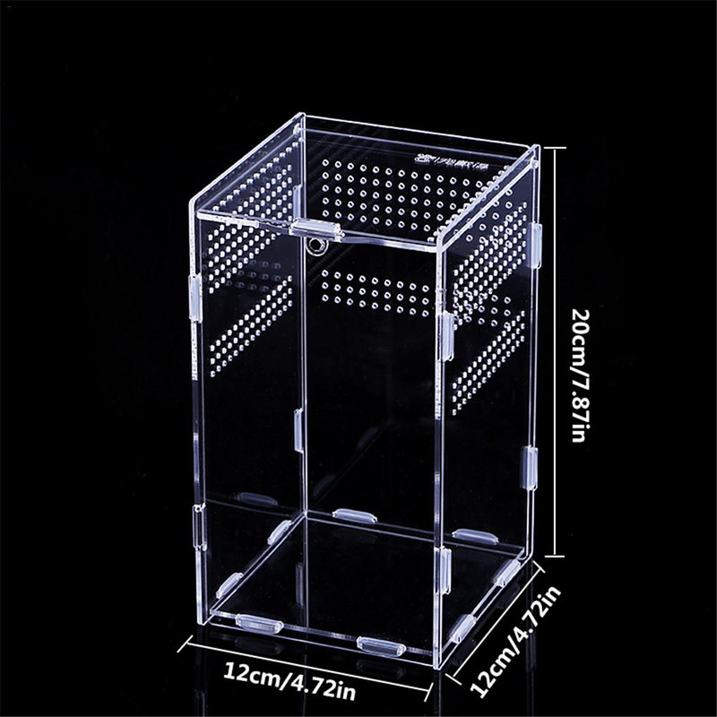 Cutie de reproducție pentru reptile Cutie de reproducere a insectelor asamblată Cutie de reproducție acrilice pentru cățărare pentru animale de companie Terarium transparent păianjen șopârlă