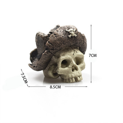 Akvariumo roplių dėžutė žuvų bako kraštovaizdžio kaukolės papuošalai Skorpionas Gekonas Voras Driežas Gyvatė Krevetės Roplių slėptuvės