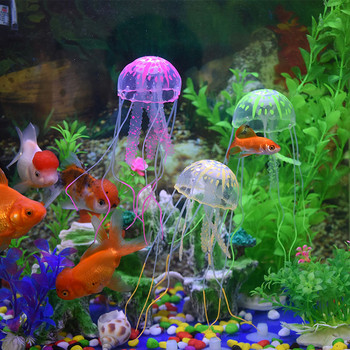 Аквариум за костенурка Мини подводница Орнамент със светещ ефект Изкуствена медуза Аквариум Декорация за аквариум Прекрасен 5,5 см 8 см 10 см