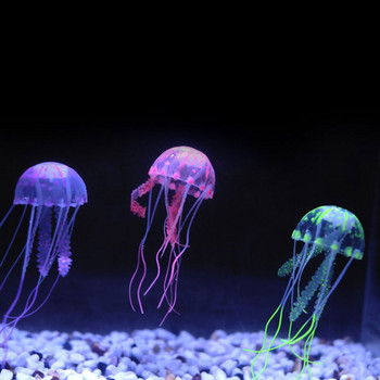 Аквариум за костенурка Мини подводница Орнамент със светещ ефект Изкуствена медуза Аквариум Декорация за аквариум Прекрасен 5,5 см 8 см 10 см