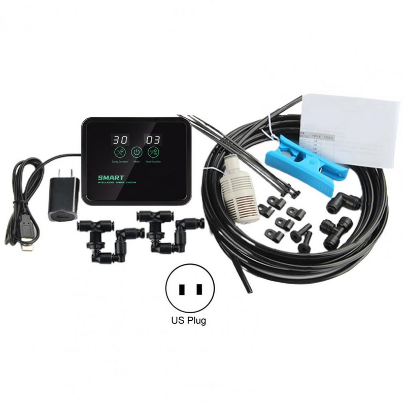 Plastic 1 set Umidificator funcțional pentru plante cu sincronizare inteligentă R-clemă Sistem de control al reptilelor Corp compact pentru casă