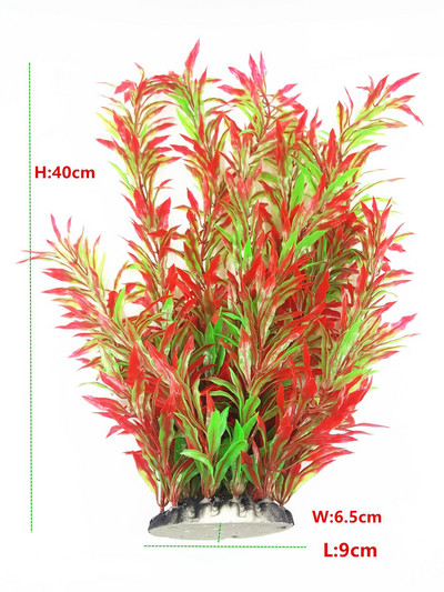 Decoratiuni pentru acvariu din plastic verde artificială din plastic, iarbă, broască țestoasă, pește, acvariu, ornament