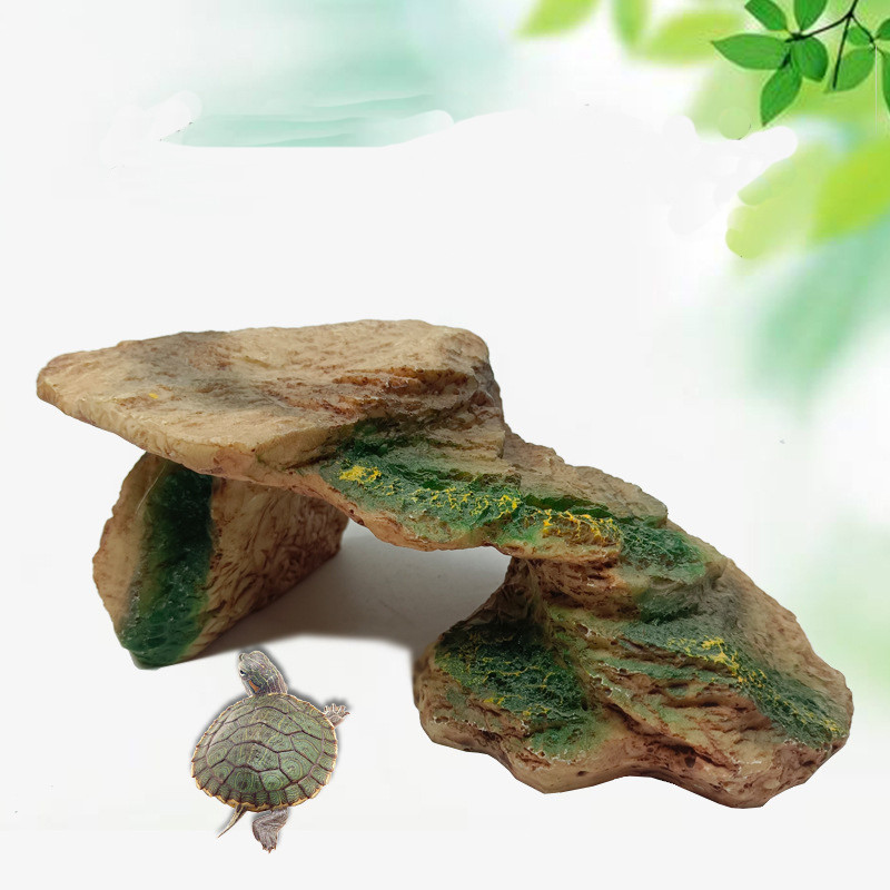 Bruņurupucis Bruņurupucis Rāpulis Ķirzaka Čūska Paslēptuve Ala Slēpta Māja Telpas sveķu terārija dekors