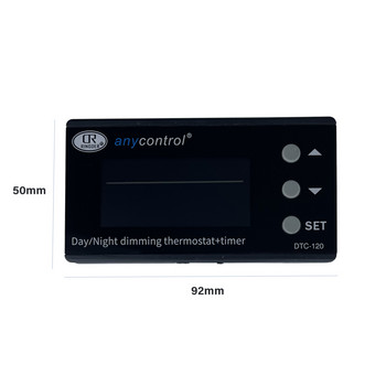 Ψηφιακός θερμοστάτης ερπετών LCD ημέρας/νύχτας με ρυθμιστή χρονοδιακόπτη Ελεγκτή θερμοκρασίας αμφίβιων ζώων για Terrarium
