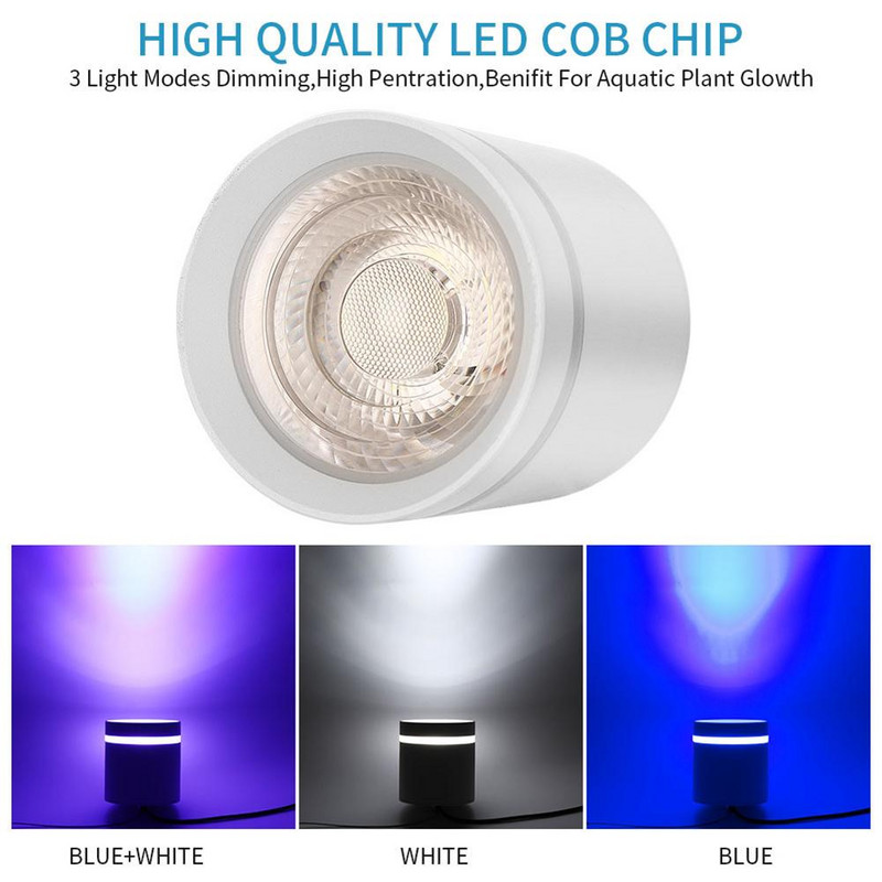 110-240V Fish Tank LED Full Spectrum Aquatic Plant Lamp Professional Landscape Pendant Down Light Light Clip Lamp Tank Grass