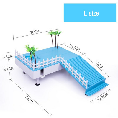 Broaște țestoasă Terasă Platformă de pescuit pentru broaște țestoasă Debarcader plutitor pentru broaște țestoase Dock Broaște Reptile Platformă cu pompă de apă