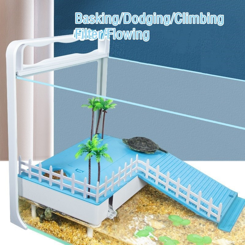 Broaște țestoasă Terasă Platformă de pescuit pentru broaște țestoasă Debarcader plutitor pentru broaște țestoase Dock Broaște Reptile Platformă cu pompă de apă