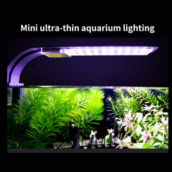 5W/10W/15W Super Slim LED Light Lighting Plants Grow Light Aquatic Plant Lighting Αδιάβροχη λάμπα με κλιπ για δεξαμενή ψαριών