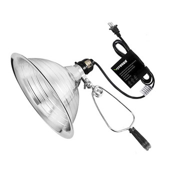 Светлина със скоба с 8,5-инчов алуминиев рефлектор за гаражна светлина за отглеждане на фотография, работни светлини, нагревателни светлини за стъклени контейнери за домашни любимци