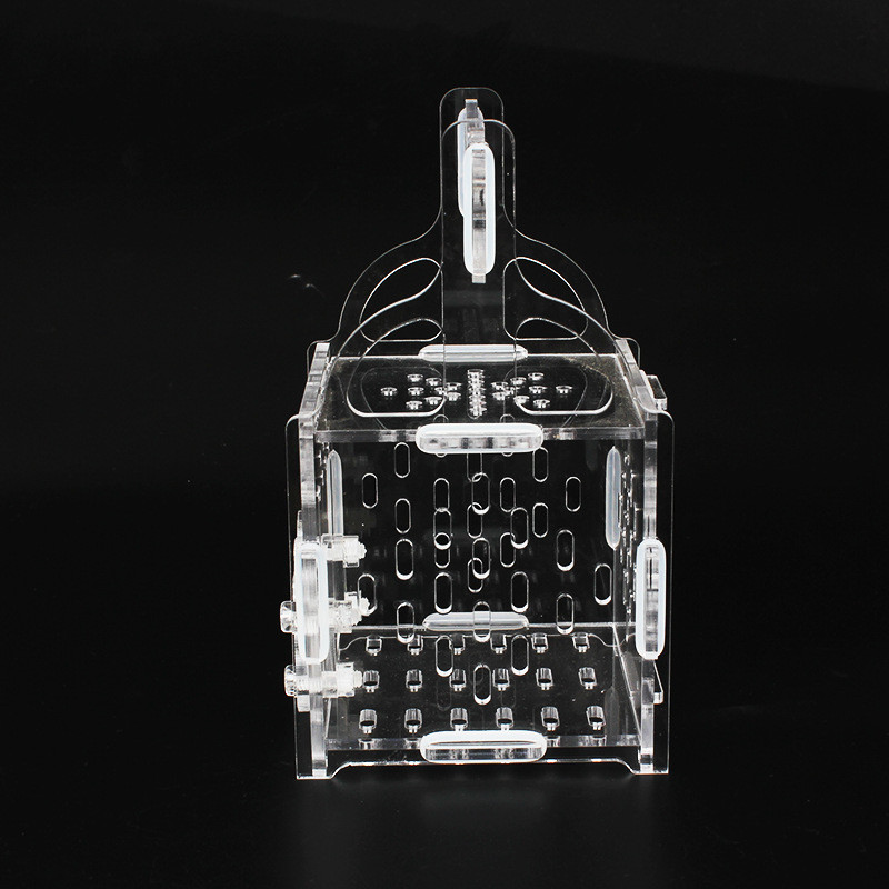 Akrüülist ämblik-putukakast Mini roomajate terraariumipaak läbipaistev putukapüüdja puur lastele looduse uurimise tööriistad