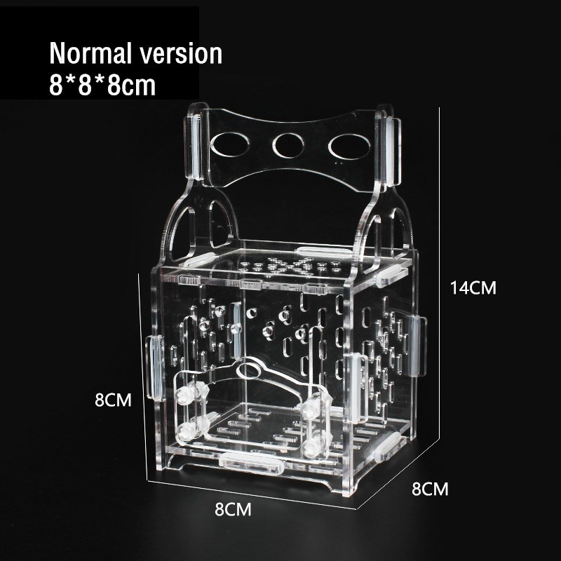 Akrüülist ämblik-putukakast Mini roomajate terraariumipaak läbipaistev putukapüüdja puur lastele looduse uurimise tööriistad