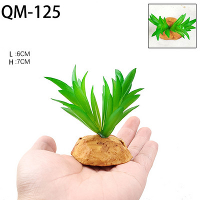 Rāpuļu mākslīgie augi Bruņurupuču tvertnes dekorēšana Abinieku dzīvotņu slēptuve Terārija rotājumi Tuksneša zemes augu ainavu veidošana