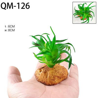 Rāpuļu mākslīgie augi Bruņurupuču tvertnes dekorēšana Abinieku dzīvotņu slēptuve Terārija rotājumi Tuksneša zemes augu ainavu veidošana