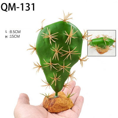 Rāpuļu mākslīgie augi Bruņurupuču tvertnes dekorēšana Abinieku dzīvotņu slēptuve Terārija rotājumi Tuksneša zemes augu ainavu veidošana