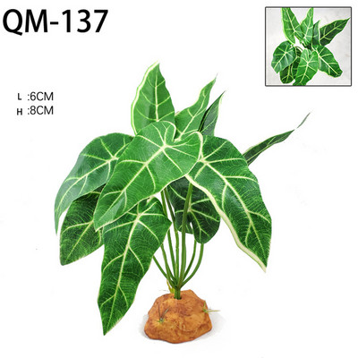 Rāpuļu mākslīgie augi Bruņurupuču tvertnes dekorēšana Abinieku dzīvotņu slēptuve Terārija rotājumi Tuksneša zemes augu ainavu veidošana