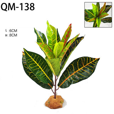 Rāpuļu mākslīgie augi Bruņurupuču tvertnes dekorēšana Abinieku dzīvotņu slēptuve Terārija rotājumi Tuksneša zemes augu ainavu veidošana