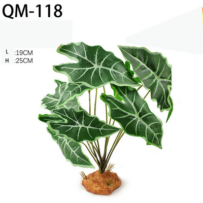 Rāpuļu mākslīgie augi Bruņurupuču tvertnes dekorēšana Abinieku dzīvotņu slēptuve Terārija rotājumi Tuksneša zemes augu ainavu veidošana