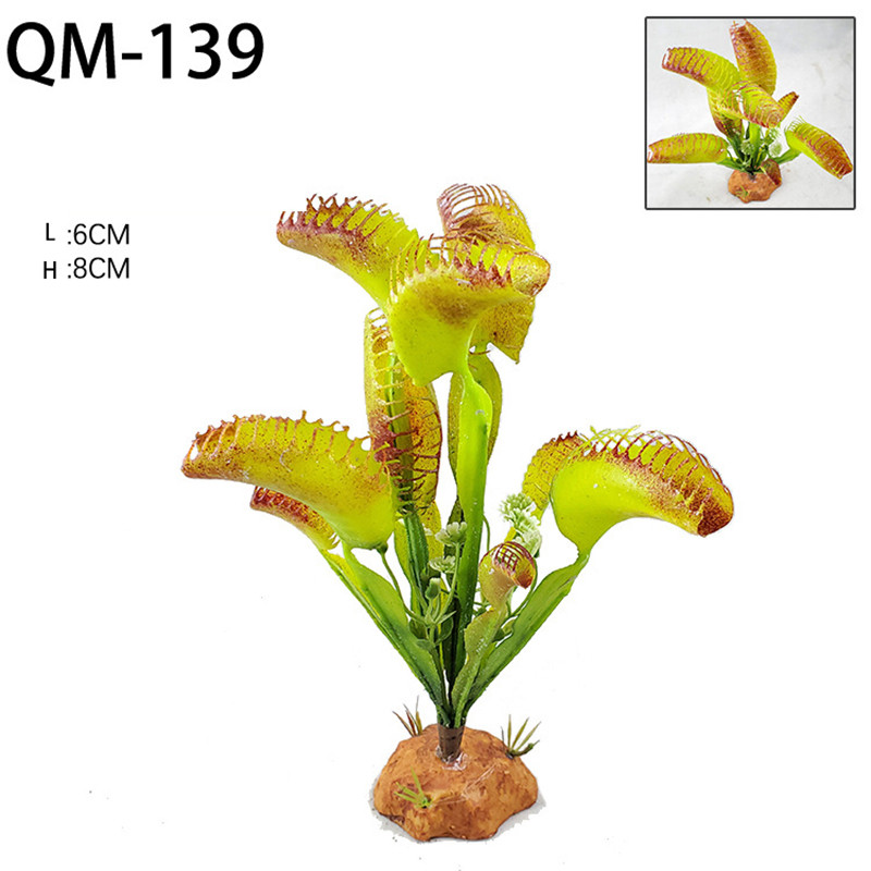 Rāpuļu mākslīgie augi Bruņurupuču tvertnes dekorēšana Abinieku dzīvotņu slēptuve Terārija rotājumi Tuksneša zemes augu ainavu veidošana