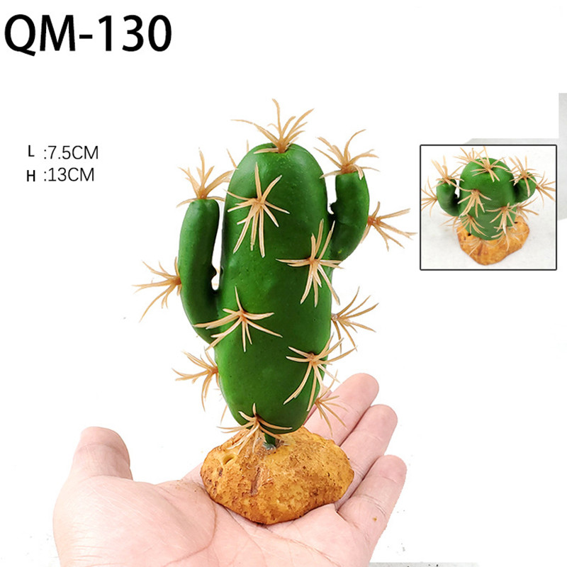 Rāpuļu mākslīgie augi Bruņurupuču tvertnes dekorēšana Abinieku dzīvotņu slēptuve Terārija rotājumi Tuksneša zemes augu ainavu veidošana