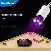 Bec pentru lampă de căldură pentru reptile E27 UVA pentru animale de companie țestoasă șarpe lguane șopârlă UV simulează lămpile spot în lumina lunii pe timp de noapte Piese de schimb