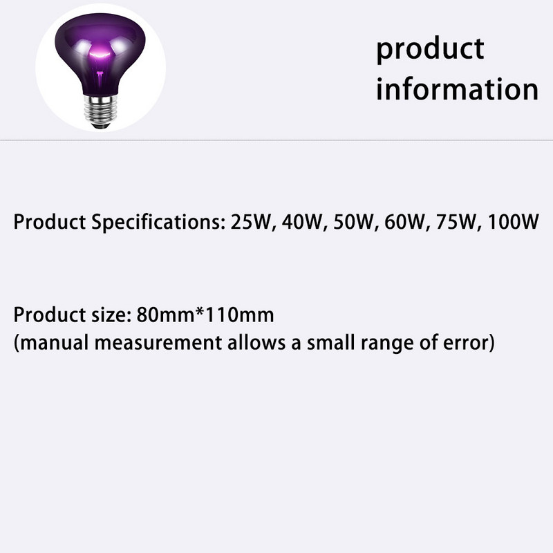 Bec pentru lampă de căldură pentru reptile E27 UVA pentru animale de companie țestoasă șarpe lguane șopârlă UV simulează lămpile spot în lumina lunii pe timp de noapte Piese de schimb