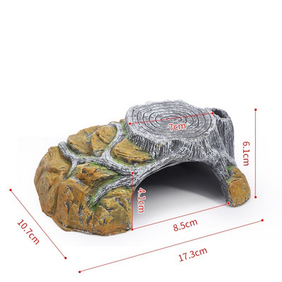 Adăpost pentru reptile Peșteră de ascundere a animalelor mici, cavernă pentru broaște țestoase, pervazuri pentru găzduire, pervaz de șist pentru reptile, amfibieni, decor de terariu