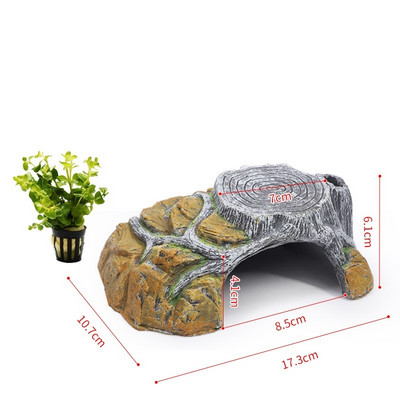 Adăpost pentru reptile Peșteră de ascundere a animalelor mici, cavernă pentru broaște țestoase, pervazuri pentru găzduire, pervaz de șist pentru reptile, amfibieni, decor de terariu