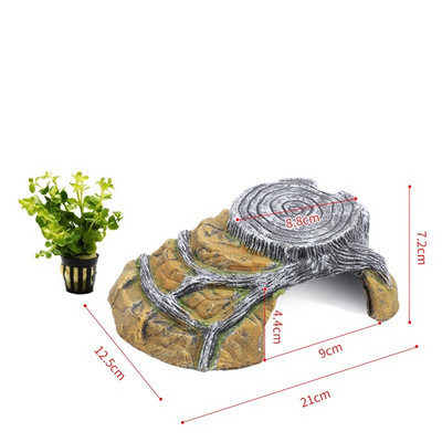 Adăpost pentru reptile Peșteră de ascundere a animalelor mici, cavernă pentru broaște țestoase, pervazuri pentru găzduire, pervaz de șist pentru reptile, amfibieni, decor de terariu