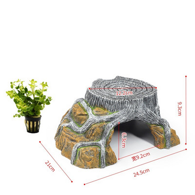 Adăpost pentru reptile Peșteră de ascundere a animalelor mici, cavernă pentru broaște țestoase, pervazuri pentru găzduire, pervaz de șist pentru reptile, amfibieni, decor de terariu