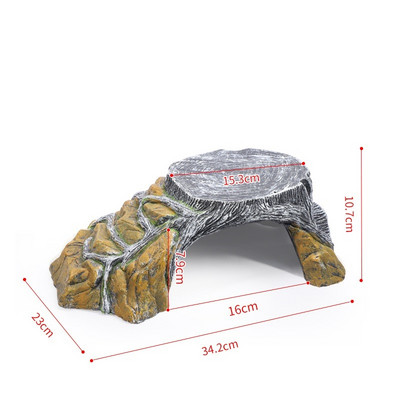 Adăpost pentru reptile Peșteră de ascundere a animalelor mici, cavernă pentru broaște țestoase, pervazuri pentru găzduire, pervaz de șist pentru reptile, amfibieni, decor de terariu