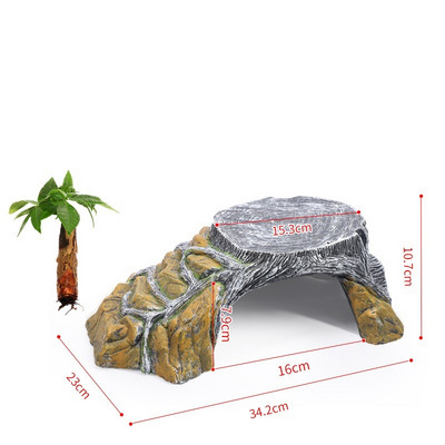Adăpost pentru reptile Peșteră de ascundere a animalelor mici, cavernă pentru broaște țestoase, pervazuri pentru găzduire, pervaz de șist pentru reptile, amfibieni, decor de terariu