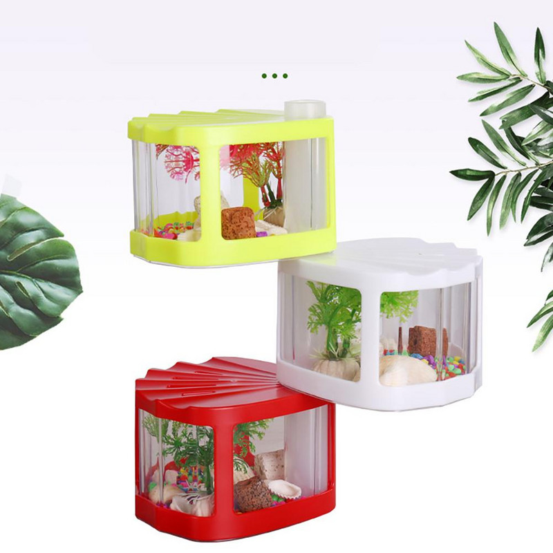 Μίνι διάφανο κουτί εντόμων με καπάκι Δεξαμενή χελώνας Κατάλληλα αξεσουάρ για κατοικίδια για διακόσμηση γραφείου τραπεζιού σαλονιού γραφείου