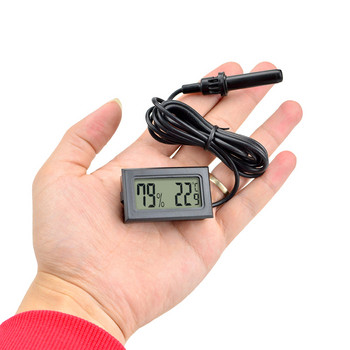 1 бр. Мини LCD цифров термометър Хигрометър Термостат Вътрешен удобен температурен сензор Измервател на влажността