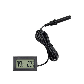 1 бр. Мини LCD цифров термометър Хигрометър Термостат Вътрешен удобен температурен сензор Измервател на влажността