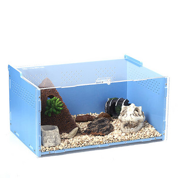 Ακρυλικό κουτί αναπαραγωγής ερπετών Κουτί για κατοικίδια Εκτροφή Υψηλή διαφανές μαγνητικό και όμορφο κουτί Mantis Pet Climbing Terrarium Decor