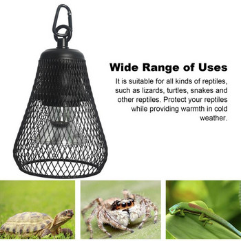 Reptile Heat Lamp Cap Heater Guard Lamp Shade with Dimmable Switch 360 Rotable Heat Lamp for Reptiles Fish Insect Amphibians