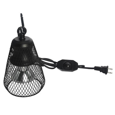 Reptile Heat Lamp Cap Heater Guard Lamp Shade with Dimmable Switch 360 Rotable Heat Lamp for Reptiles Fish Insect Amphibians