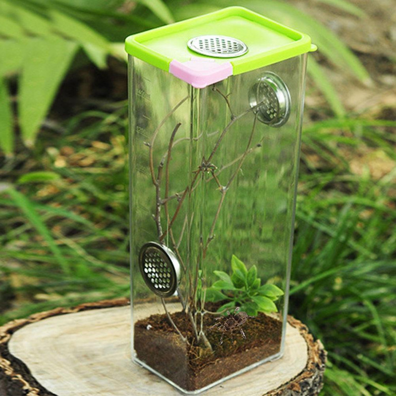 Rezervor de terariu Cutie transparentă de reproducție pentru reptile Cutie de hrănire pentru terariu pentru reptile din acril transparent Cutie ecologică asamblată Scorpion