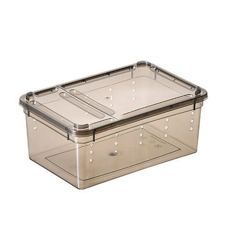 Casa Reptile Caseta Container Habitat Transport Terariu pentru Sarpe Spide Transparent PP Hrănire Alimentare Insecte Accesorii pentru Animale de companie Soparla
