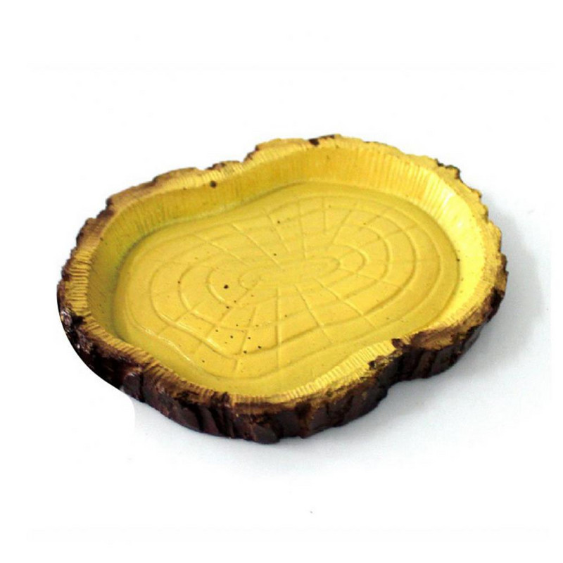 1 τεμ. πιάτο τροφοδοσίας κατοικίδιων κατοικίδιων ζώων Μπολ τροφοδοσίας ερπετών Ρητίνη πιάτο ερπετό Μπολ τροφής με νερό Vivarium Δίσκος τροφοδοσίας φιδιών Gecko Animal Turtle