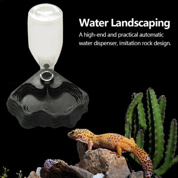 400ML Pet Reptiles Turtles Feeder Water Dispenser Ποτό Σιντριβάνι Dish Bowl Tortoise Lizard Basin Reptile Box Feeding