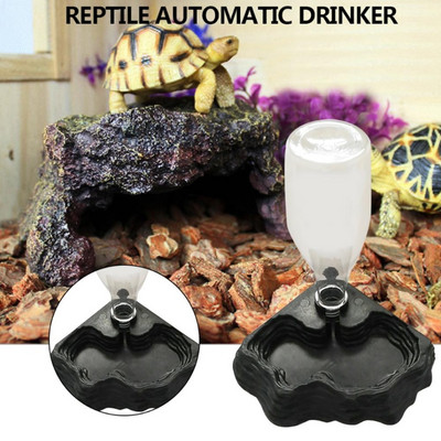 400ML Pet Reptiles Turtles Feeder Water Dispenser Ποτό Σιντριβάνι Dish Bowl Tortoise Lizard Basin Reptile Box Feeding