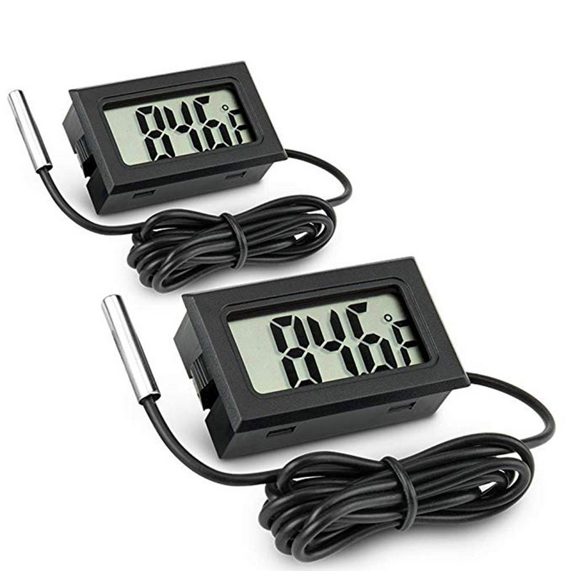 2023 m. naujas skaitmeninis mini LCD termometras šaldiklio termometras šaldytuvo termometras -50-110 ℃ vidaus lauko vandeniui atsparus zondas
