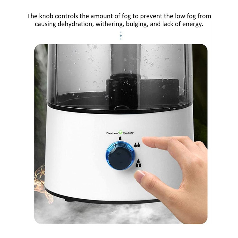 1 PC Mist Fogger Soparla Herps Accesorii pentru animale de companie Accesorii Reptile Umidificator Amfibieni Terarii Cameleon Nou cu furtun, priza UE