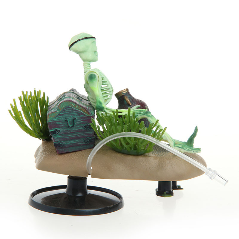 Purjus Skeleton Kalapaagi ornament Akvaarium Õhuga töötav maastikukaunistus Uus