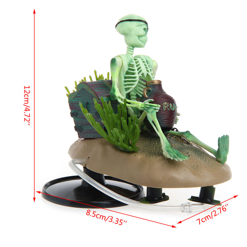 Purjus Skeleton Kalapaagi ornament Akvaarium Õhuga töötav maastikukaunistus Uus