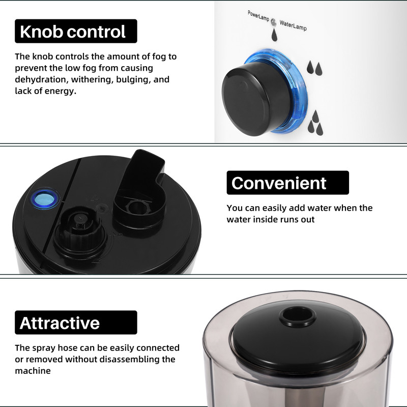 4L varliagyvių ir roplių rūko drėkintuvas su reguliuojama žarna terariumo roplių rūko drėkintuvo priedais