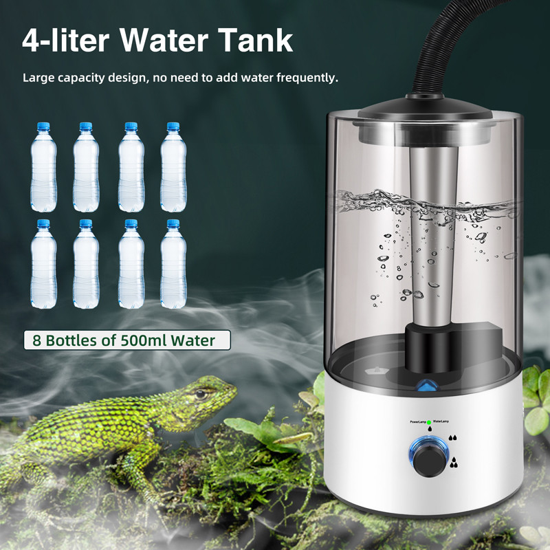 4L varliagyvių ir roplių rūko drėkintuvas su reguliuojama žarna terariumo roplių rūko drėkintuvo priedais