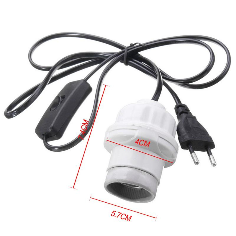 E27 Animal de companie care se târăște șopârlă broască țestoasă Suport lampă de încălzire și întrerupător pentru cablu de alimentare Purcei pui pui încălzire priză spirală pentru lumină